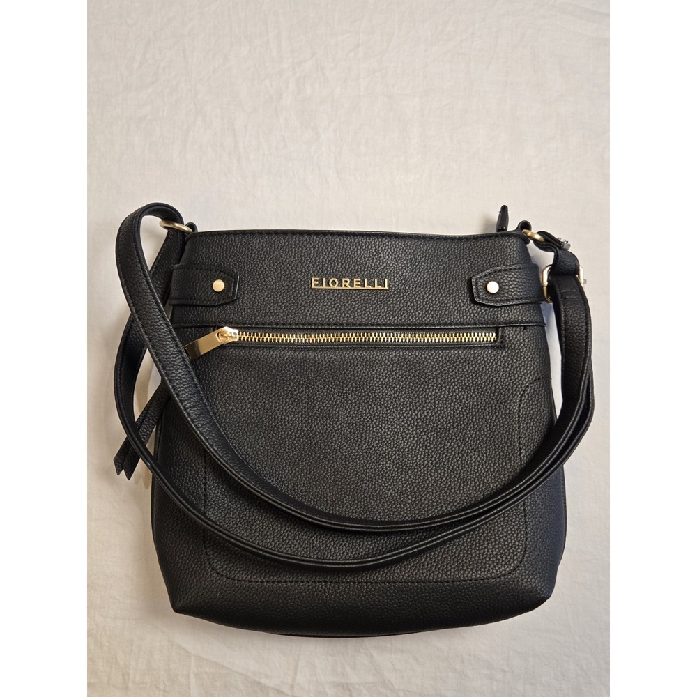 Fiorelli Women's Black Handbag Purse Faux Leather Shoulder‎ Bag